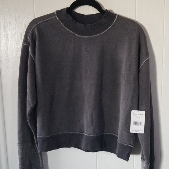 Free People Button Cuff Sweatshirt - Picture 4 of 7